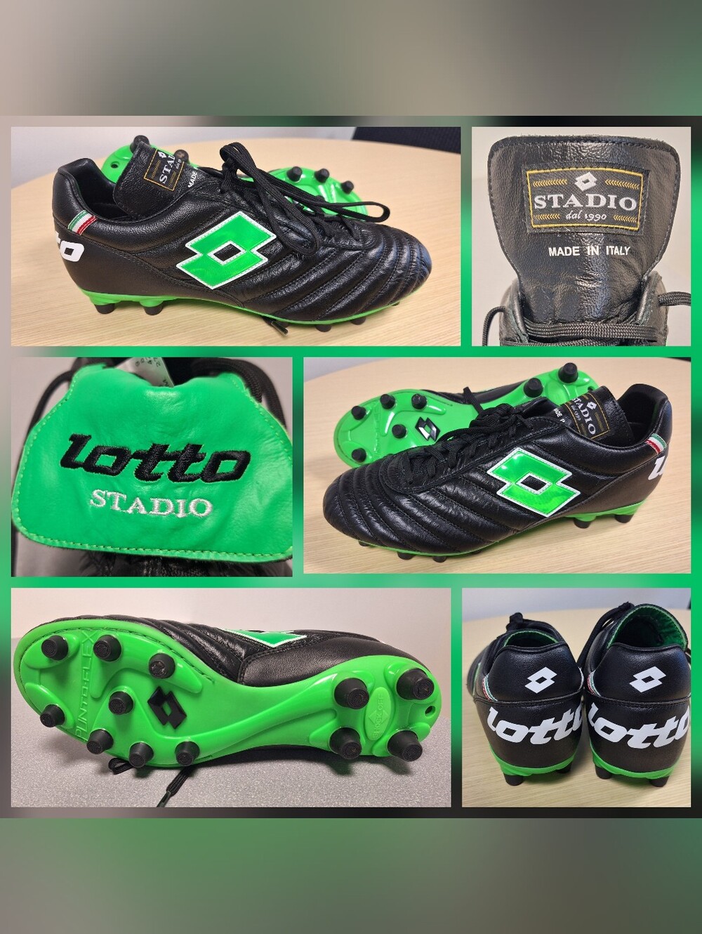 Lotto Stadio OG II FG Soccer Shoes Men's US 9 UK 42 270 Made In Italy K Leather